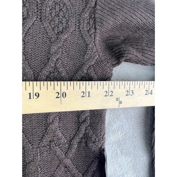 Chicos Espresso Brown Knit Open Front Cardigan Sweater Wool Cashmere Size 1 US M - Picture 7 of 13